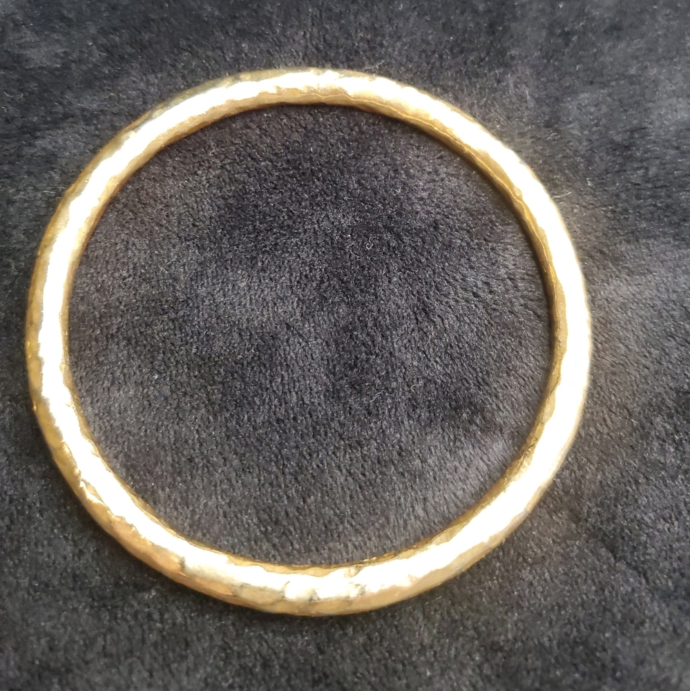 Gold hammered look bracelet